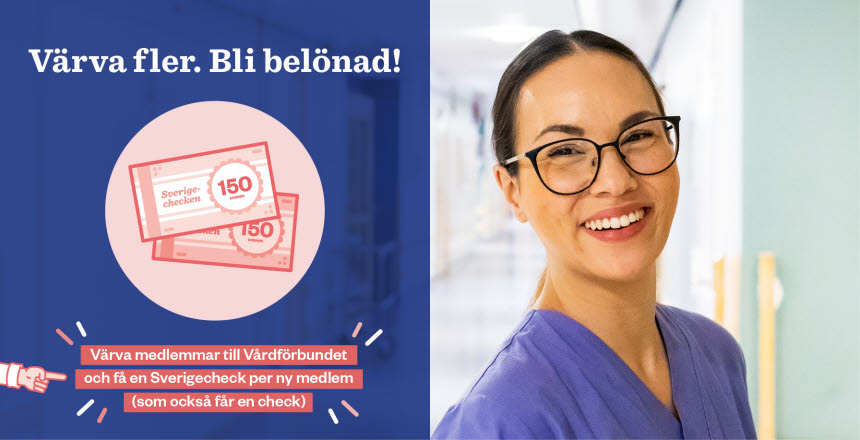 Värva en kollega, material med affisch och bordspratare