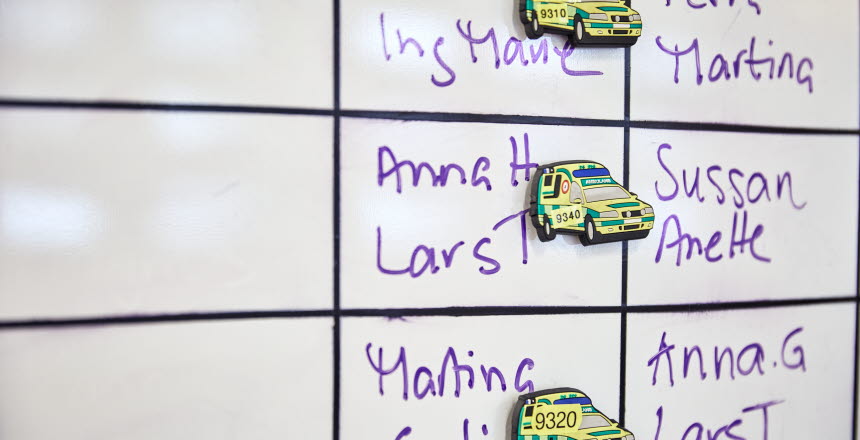 Schema på whiteboard