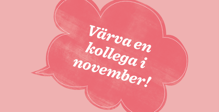 Värva en kollega, material med affisch och bordspratare