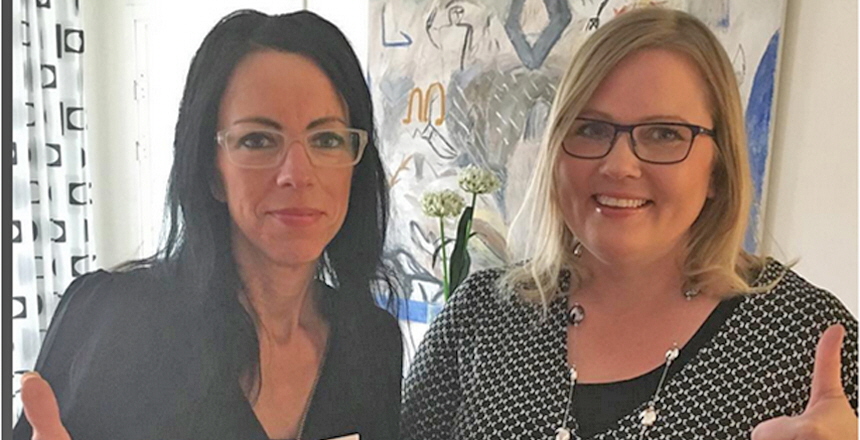 Foto på Jenny Olsson, ordförande och Helena Forss Johansson